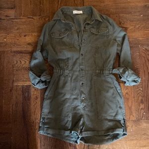 Lucky Brand olive boilersuit / jumpsuit / romper